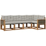 vidaXL Zunanja garnitura za sedenje 5 pcs Naravna in svetlo siva, (5000282242) | Shoptok.si