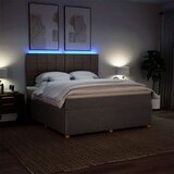  Krevet s oprugama i madracem smeđesivi 180x200 cm tkanina | shoptok.hr