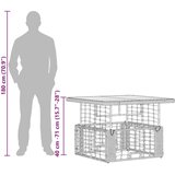  Vrtni set za objed s jastukom 3 pcs Prirodna i Bijela | shoptok.hr