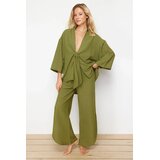 TRENDYOLMILLA Ženski komplet košulja i pantalone Tbess24Au00031, Kaki | Eponuda.com