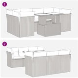 vidaXL 7-dijelni set vrtnih sofa sivi od poliratana | shoptok.hr