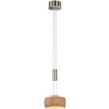Fischer & Honsel LED viseća svjetiljka s mogućnosti zatamnjivanja u srebrnoj boji/u prirodnoj boji s drvenim sjenilom ø 21 cm Shine-wood – Cijene