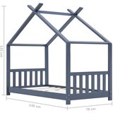  Otroški posteljni okvir siv iz trdne borovine 70x140 cm, (20650796) | Shoptok.si