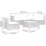 vidaXL 6-dijelni set vrtnih sofa s jastucima bež od poliratana | shoptok.hr