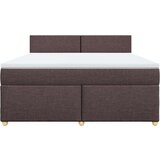 vidaXL Krevet s oprugama i madracem tamnosmeđi 180x200 cm tkanina | shoptok.hr