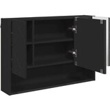 vidaXL Komplet pohištva za kopalnico 3 pcs Črna 76.5 x 35 x 64 cm | Shoptok.si