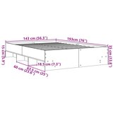  Okvir kreveta bez madraca smeđi hrast 140x190 cm izrađeno drvo | shoptok.hr
