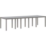  Stol za vrt Svjetlosiva 300 x 100 x 73 cm poliratan | shoptok.hr
