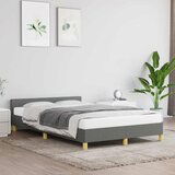 Maison Chic Posteljni okvir - Dvoposteljna postelja - Zakonska postelja brez vzmetnice temno siv 120x200 cm blago-J12859, (21770038) | Shoptok.si