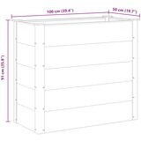  Vrtna Posuda za Sadnju WPC 100x50x91 cm Siva | Eponuda.com