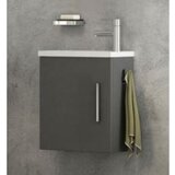 Tboss kopalniška omarica z umivalnikom lux 40 cm, siva mat | Shoptok.si