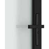  Notranja vrata 76x201,5 cm črno mat steklo in aluminij, (20766439) | Shoptok.si