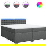  The Living Store Box spring postelja z vzmetnico temno siva 200x200 cm blago - Box Spring Postelja, (21496736) | Shoptok.si