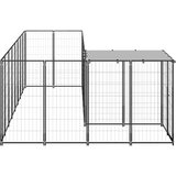  Kavez za pse crni 6,05 m² čelični | shoptok.hr