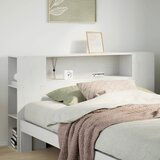 vidaXL Vzglavje s predelki bela 140 cm trdna borovina, (21532438) | Shoptok.si