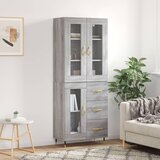 vidaXL Visoka komoda siva sonome 69 5x34x180 cm od konstruiranog drva | shoptok.hr