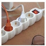  Podaljšek 3 m / 5 vtičnic / s stikalom / beli / PVC / 1,5 mm2 | Shoptok.si