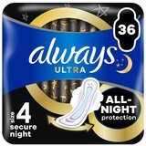 Always Ultra Secure Night Size 4 ulošci za noć 36 kom Cijene