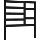  Uzglavlje za krevet crno 106 x 4 x 104 cm od masivne borovine | shoptok.hr