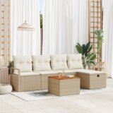 vidaXL Set od 6 dijelova vrtnih kauča s jastucima bež poly ratan | shoptok.hr