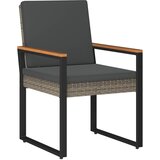  Set vanjskog namještaja 4 pcs Siva i tamno siva poliratan | shoptok.hr