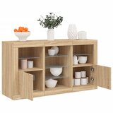 vidaXL Komoda s LED svjetlima boja hrasta sonome 123x37x67 cm Cijene