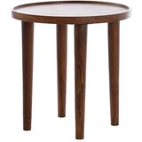 Light & Living Okrugao pomoćni stol od masivnog bagrema ø 49 cm Qiano – Cijene