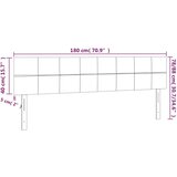  LED uzglavlje smeđesivo 180x5x78/88 cm od tkanine | shoptok.hr