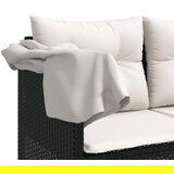  5-dijelna vrtna garnitura od poliratana s jastucima crna | shoptok.hr