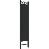 Sobna pregrada s 6 panela crna 240x200 cm od tkanine | shoptok.hr