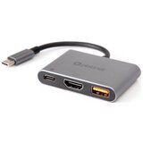  USB hub 3 u 1, 100W, HDMI 4K Cene