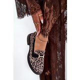 VINCEZA Leather Patent Loafers Leopard 66790 Black | shoptok.hr