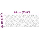 Stepenica Pravokutni 2 pcs Srebrno 60 x 20 cm Aluminij | shoptok.hr