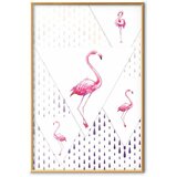  Plakat - Flamingo Family 40x60 Zlatni okvir | shoptok.hr