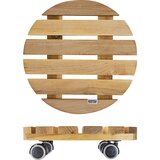 Wagner Pomični podstavek za lončnice NATURE, jelša, nosilnost 100 kg, DxŠ 340 x 340 mm, naravne barve | Shoptok.si