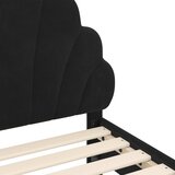  Okvir kreveta za malu djecu s naslonom Crna 70 x 140 cm Baršun | shoptok.hr