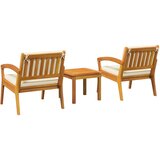 Bistro set s jastukom 3 pcs Smeđa Poliester | shoptok.hr
