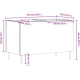 Ormarić za ploče sjajni bijeli 74,5x38x48 cm konstruirano drvo | shoptok.hr