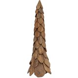 vidaXL Božično drevo z stojalom Rjava 110 cm Trdna tikovina | Shoptok.si