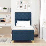 Box spring krevet s madracem Plava 100 x 200 cm tkanina | shoptok.hr