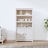 The Living Store Visoka omarica bela 80x35x154 cm trdna borovina - Visoka Omara, (21435316) Cene