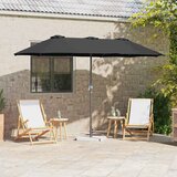 Vrtni suncobran Crna 370 x 197 x 239 cm Poliester i aluminij | Eponuda.ba