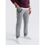 Ombre Men's pants with cargo pockets and leg hem - grey | Eponuda.ba