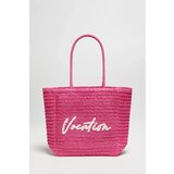 Marisse Pink Woven Bag With Inscription | Eponuda.ba