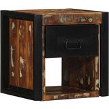vidaXL Nočna omarica Multicolor 40x35x40 cm Masivni les Reclaimed | Shoptok.si