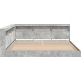  Polica postelja Betonsko siva 180 x 200 cm Konstruiran les, (5000125821) | Shoptok.si
