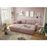 MID.YOU VELIKA ZOFA, svetlo roza tekstil, leseni material | Shoptok.si