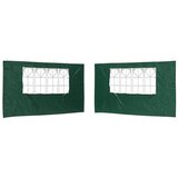 vidaXL Stranska stena zabavnega šotora 2 pcs 400 x 195 cm Zelena, (5000218990) | Shoptok.si