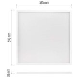  LED panel PIXXO 60×60, kvadratni, vgradni, bel, 48W IP65 NW | Shoptok.si
