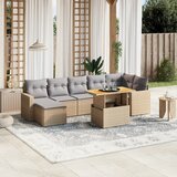 vidaXL 8-dijelni set vrtnih sofa od poliratana s jastucima bež | shoptok.hr